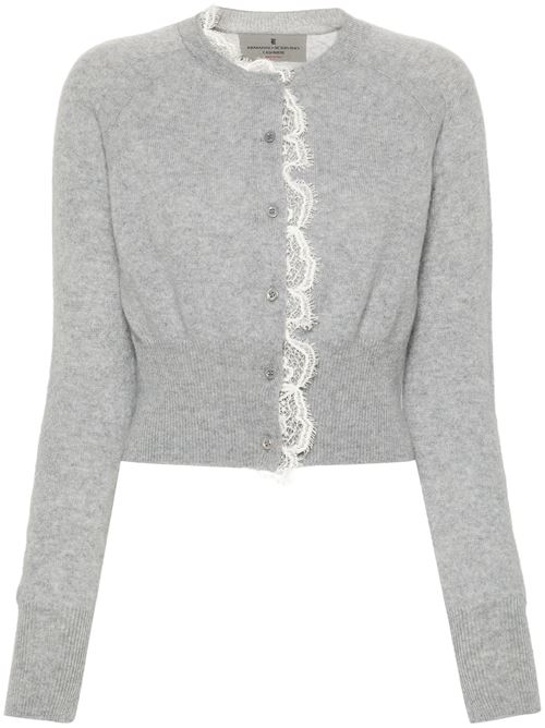 Grey cashmere knitted cardigan Ermanno Scervino | D455N313APPYUB4534